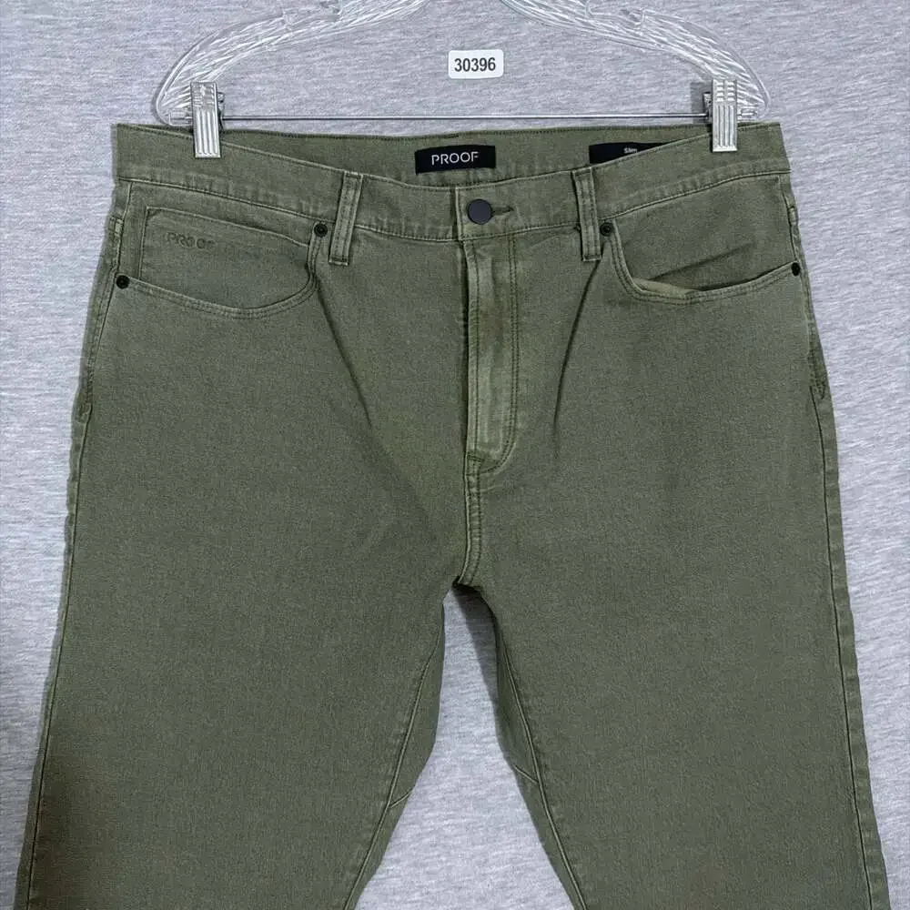 Huckleberry Proof Men's Size 36x34 Green Canvas Slim Fit Rover Pants Durable